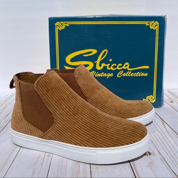 Sbicca Shoes - Sbicca Vintage Collection Tan Cords hi top sneaker
